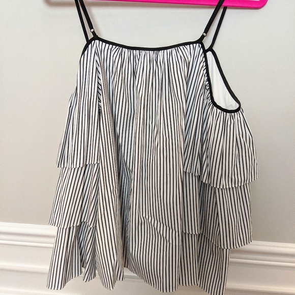 Parker Striped Marielle Cold Shoulder Blouse - Picture 7 of 7